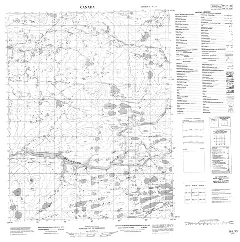 No Title Topographic Paper Map 096L13 at 1:50,000 scale