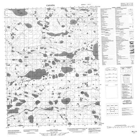 No Title Topographic Paper Map 096L14 at 1:50,000 scale