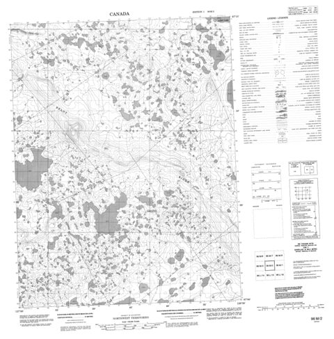 No Title Topographic Paper Map 096M02 at 1:50,000 scale