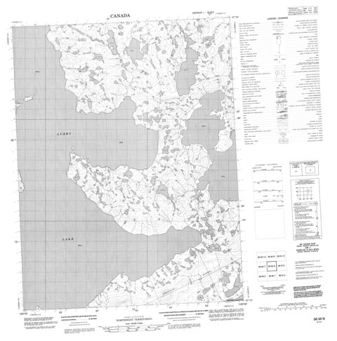 No Title Topographic Paper Map 096M08 at 1:50,000 scale