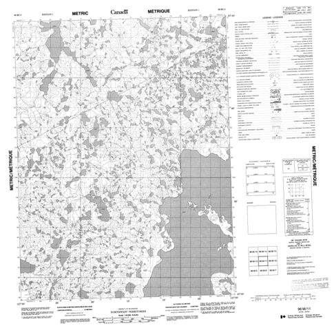 No Title Topographic Paper Map 096M11 at 1:50,000 scale