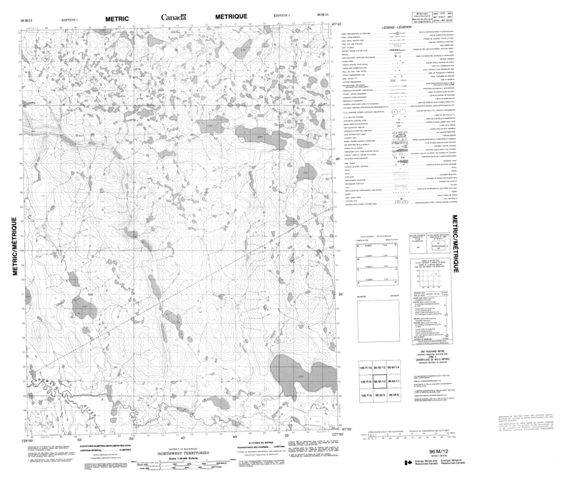 No Title Topographic Paper Map 096M12 at 1:50,000 scale