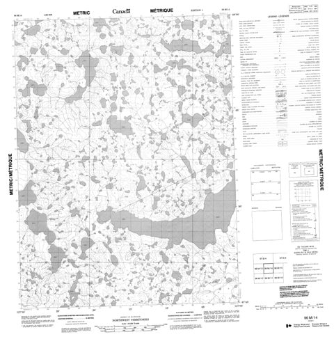 No Title Topographic Paper Map 096M14 at 1:50,000 scale