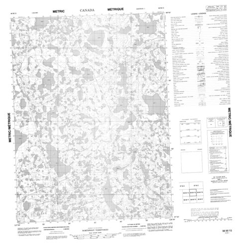 No Title Topographic Paper Map 096M15 at 1:50,000 scale