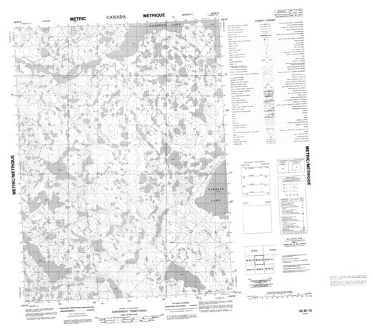 No Title Topographic Paper Map 096M16 at 1:50,000 scale