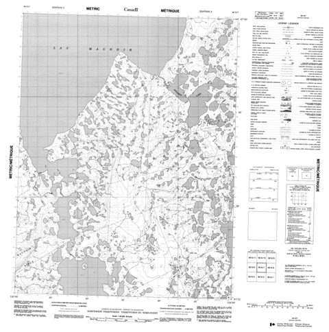 No Title Topographic Paper Map 096N07 at 1:50,000 scale