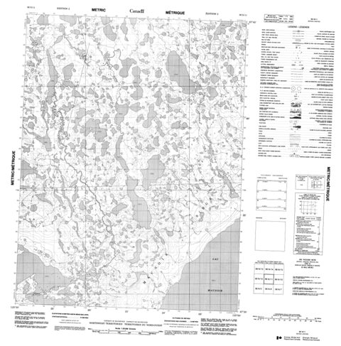 No Title Topographic Paper Map 096N11 at 1:50,000 scale