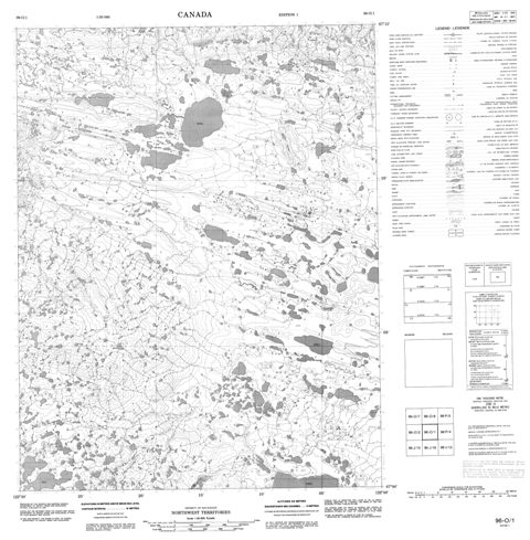 No Title Topographic Paper Map 096O01 at 1:50,000 scale