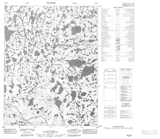 No Title Topographic Paper Map 096O03 at 1:50,000 scale