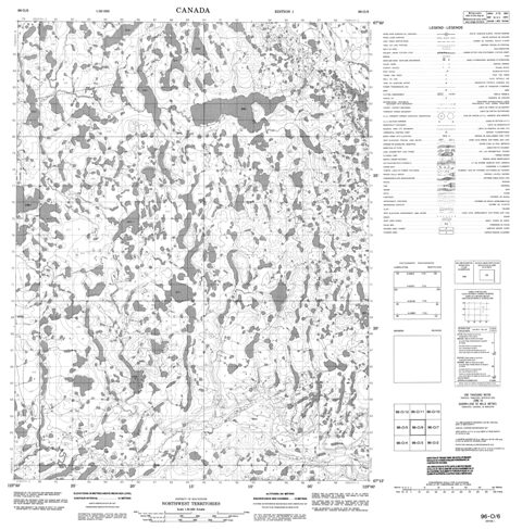 No Title Topographic Paper Map 096O06 at 1:50,000 scale