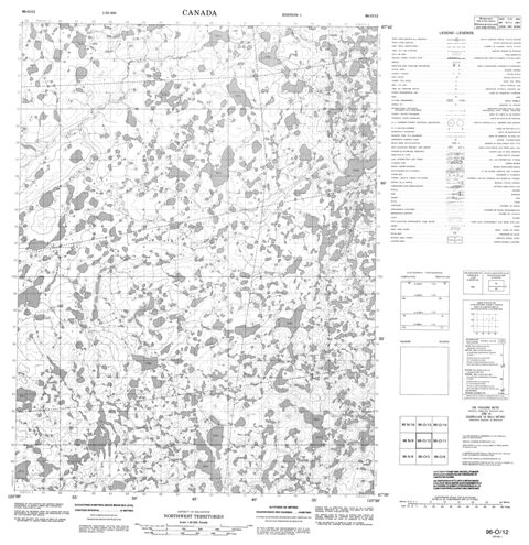 No Title Topographic Paper Map 096O12 at 1:50,000 scale