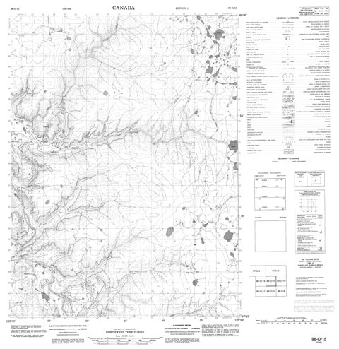 No Title Topographic Paper Map 096O15 at 1:50,000 scale