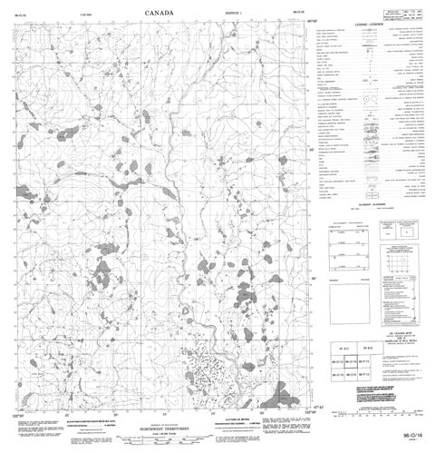 No Title Topographic Paper Map 096O16 at 1:50,000 scale