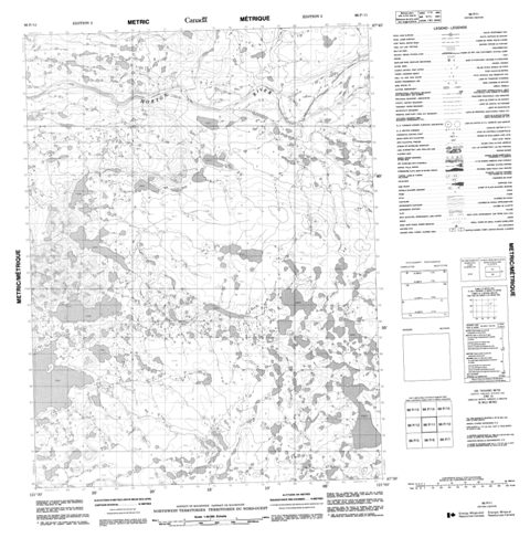 No Title Topographic Paper Map 096P11 at 1:50,000 scale