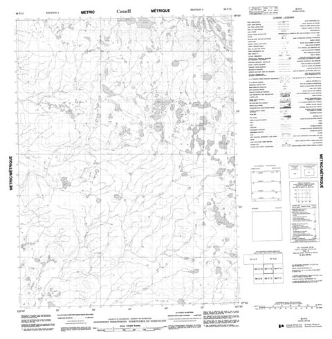 No Title Topographic Paper Map 096P13 at 1:50,000 scale