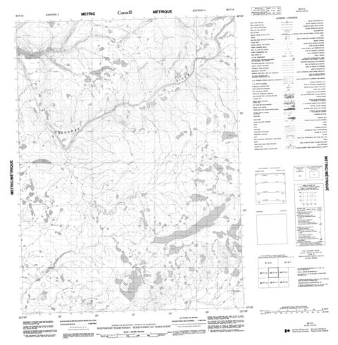 No Title Topographic Paper Map 096P14 at 1:50,000 scale