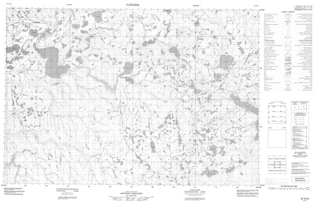 No Title Topographic Paper Map 097A13 at 1:50,000 scale