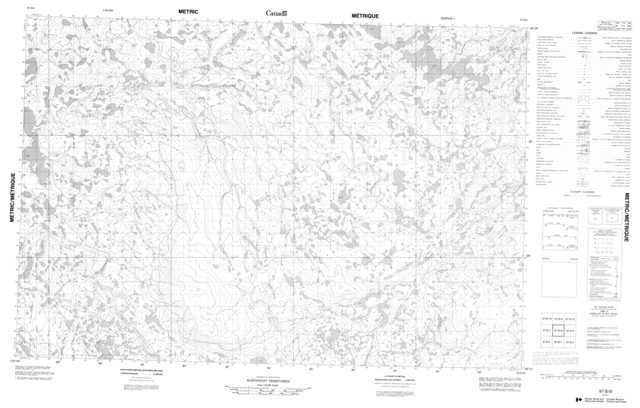 No Title Topographic Paper Map 097B08 at 1:50,000 scale