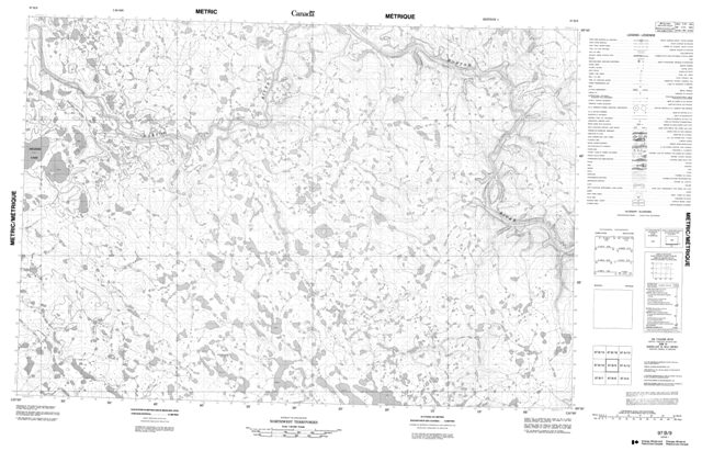 No Title Topographic Paper Map 097B09 at 1:50,000 scale