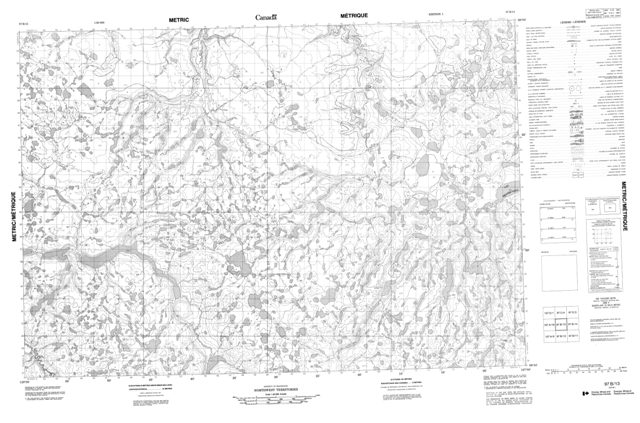 No Title Topographic Paper Map 097B13 at 1:50,000 scale