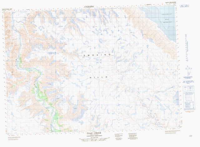Coal Creek Topographic Paper Map 097C06 at 1:50,000 scale