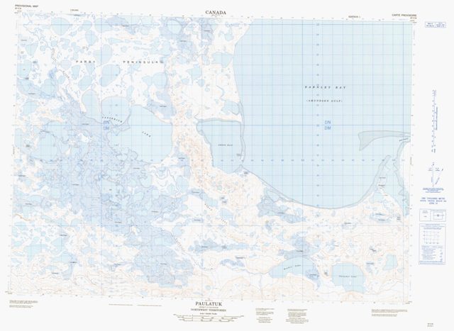 Paulatuk Topographic Paper Map 097C08 at 1:50,000 scale