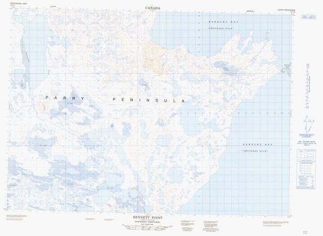 Bennett Point Topographic Paper Map 097C09 at 1:50,000 scale