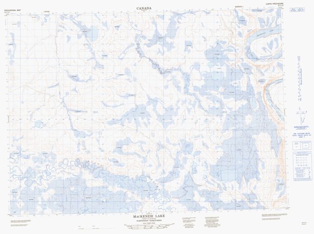 Mackenzie Lake Topographic Paper Map 097C13 at 1:50,000 scale