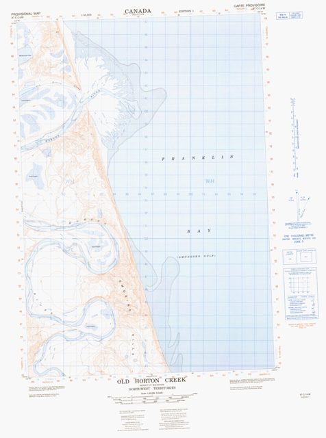 Old Horton Creek Topographic Paper Map 097C14W at 1:50,000 scale