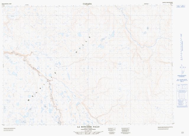 La Ronciere Falls Topographic Paper Map 097D03 at 1:50,000 scale
