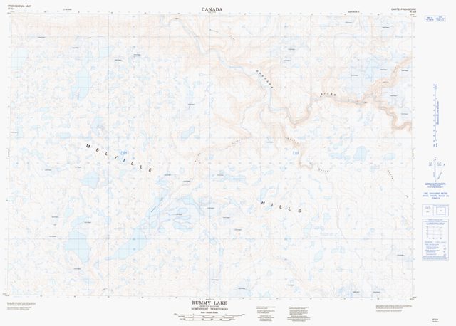 Rummy Lake Topographic Paper Map 097D04 at 1:50,000 scale