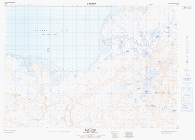 Rat Lake Topographic Paper Map 097D05 at 1:50,000 scale