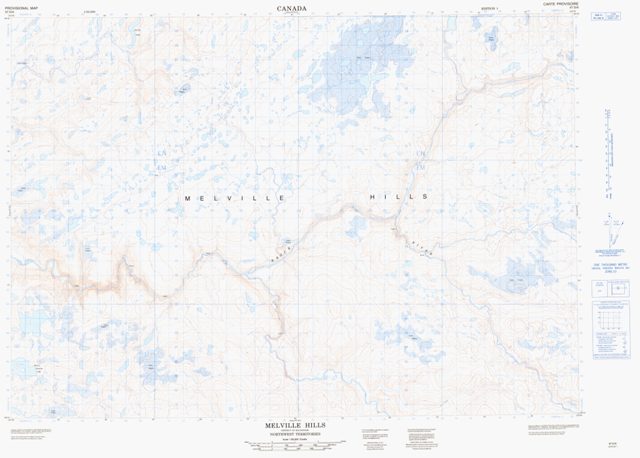 Melville Hills Topographic Paper Map 097D06 at 1:50,000 scale