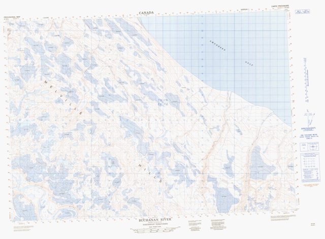 Buchanan River Topographic Paper Map 097D08 at 1:50,000 scale