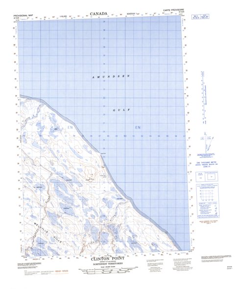 Clinton Point Topographic Paper Map 097D09 at 1:50,000 scale