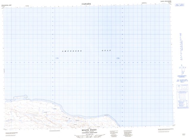Keats Point Topographic Paper Map 097D15 at 1:50,000 scale