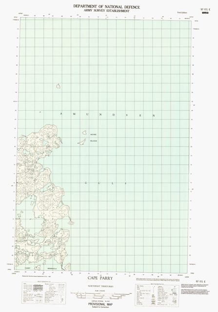 Cape Parry Topographic Paper Map 097F01E at 1:50,000 scale