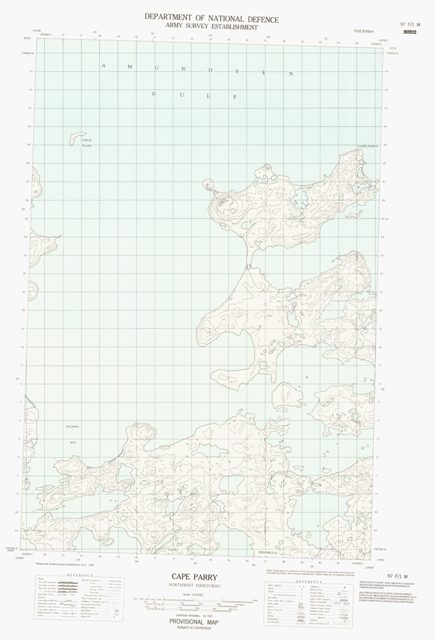 Cape Parry Topographic Paper Map 097F01W at 1:50,000 scale