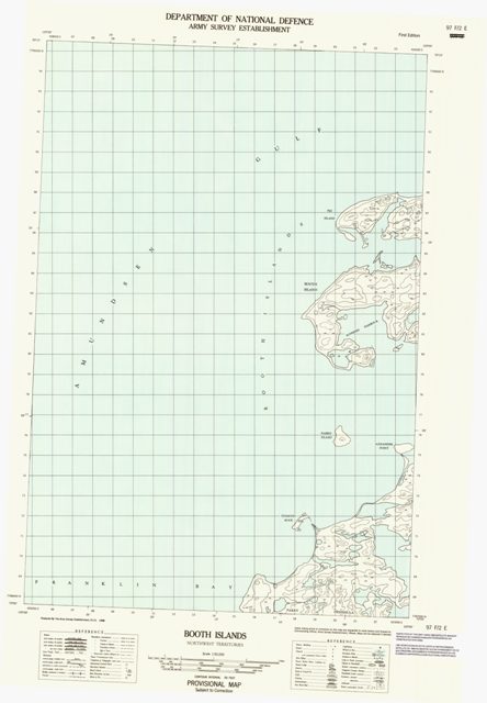 Booth Islands Topographic Paper Map 097F02E at 1:50,000 scale