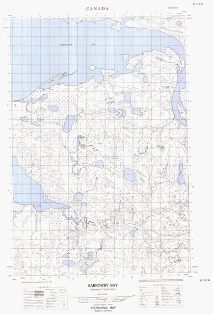 Harrowby Bay Topographic Paper Map 097F04W at 1:50,000 scale