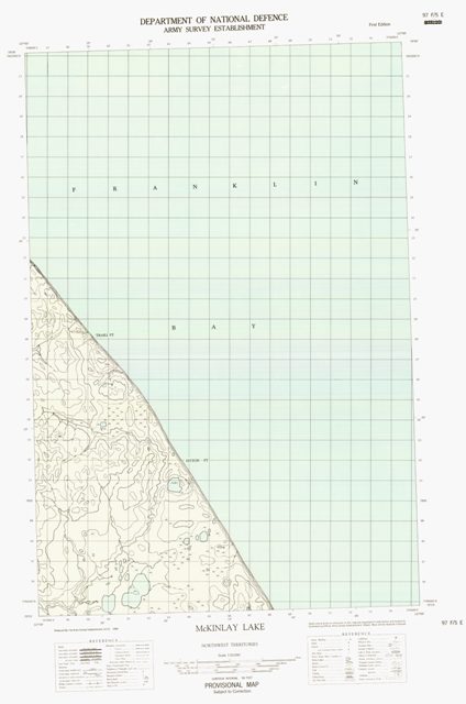 Mckinlay Lake Topographic Paper Map 097F05E at 1:50,000 scale