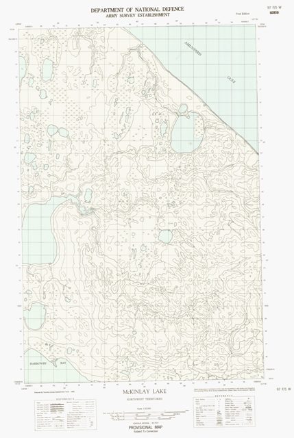 Mckinlay Lake Topographic Paper Map 097F05W at 1:50,000 scale