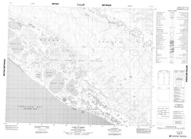 Cape Currie Topographic Paper Map 097G16 at 1:50,000 scale