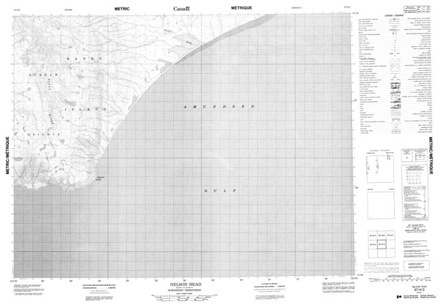 Nelson Head Topographic Paper Map 097H03 at 1:50,000 scale