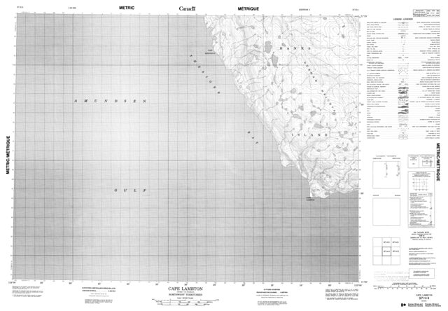 Cape Lambton Topographic Paper Map 097H04 at 1:50,000 scale
