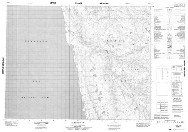 Rufus River Topographic Paper Map 097H05 at 1:50,000 scale