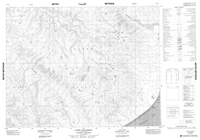 Cape Collinson Topographic Paper Map 097H06 at 1:50,000 scale