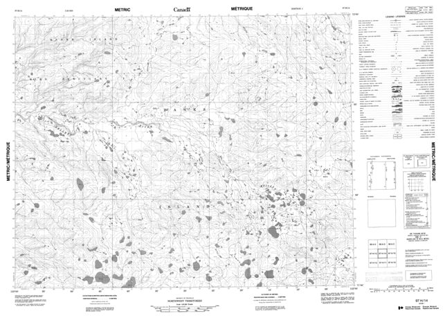 No Title Topographic Paper Map 097H14 at 1:50,000 scale