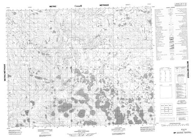 No Title Topographic Paper Map 097H15 at 1:50,000 scale
