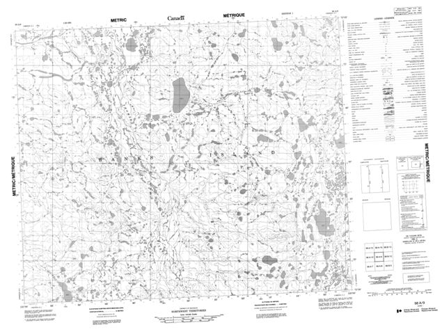 No Title Topographic Paper Map 098A09 at 1:50,000 scale